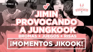 JIKOOK - JIMIN PROVOCANDO A JUNGKOOK + BROMAS Y JUEGOS (Cecilia Kookmin)