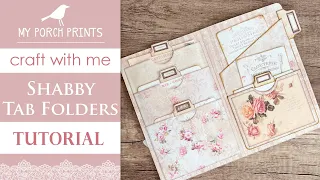 Craft With Me!🤍 Shabby Script Tab Folder 🌸 | My Porch Prints Junk Journal & Crafting Tutorials
