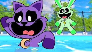 CatNap e Hoppy vão JUNTOS NA PISCINA com os Smiling Critters!