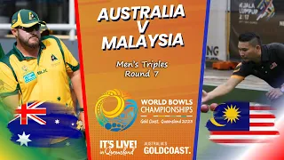 2023 World Bowls Championships - Men’s Triples - Round 7 - Australia v Malaysia