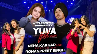 Neha Kakkar 😍Rohanpreet ||concert||uttaranchal university || Dehradun #cousinrocks