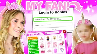 I LOGGED Into My FANS Roblox Account! (Roblox)