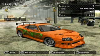 How to make Paul Walker's Supra in Nfs Most wanted 2005