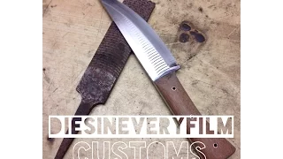 Making a bushcraft Knife from a farriers rasp file with no forge