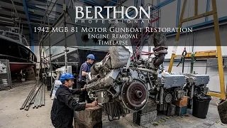 WW2 MGB 81 Motor Gun Boat Restoration - Engine Removal Timelapse