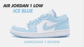AIR JORDAN 1 LOW ICE BLUE UNBOXING Y REVIEW