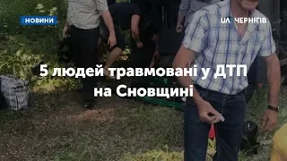 5 людей травмовані в ДТП маршрутки і легковика у Сновському районі