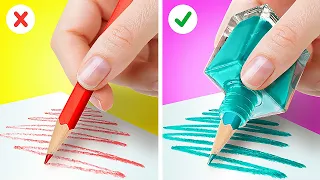 KIAT MENAKJUBKAN DAN TRIK PINTAR DI SEKOLAH || DIY Peralatan Sekolah Mudah! Ide oleh 123 GO! TRENDS