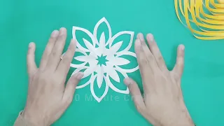 HIW TO MAKE PAPER SNOWFLAKES | PAPER CUTTING ART | PAPER CRAFT