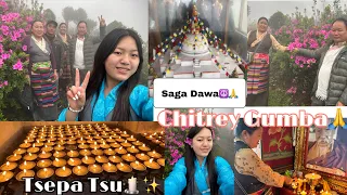 Tsepa Tsu🕯️✨||SAGA DAWA☮️🕊️||CHITREY GUMBA🙏||#peace #monastery #familyvlog #blessed #sagadawa #love