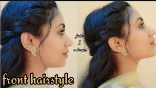 1 Minute Easy front Hairstyle for Thin Hair  | malayalam