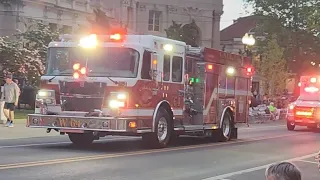 Sirens division of the Firemen parade of apple blossom.