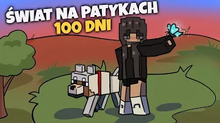 100 DNI NA PŁASKIM CZERWONYM ŚWIECIE Z PATYKAMI W MINECRAFT!