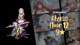 Spiral Abyss Floor 12 Clear with Razor & Noelle | Genshin Impact Abyss 2.4