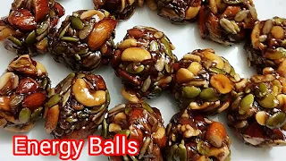 How to Make Healthy Energy Balls Recipe || Crispy and Tasty Dry  Fruits Recipe