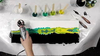 (859) AMAZING Split Color Dutch Pour with MORE Color Shift Paints!