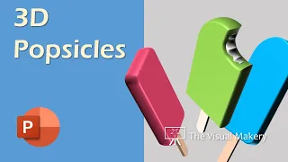 How to Create & Animate a Simple 3D Popsicle - PowerPoint Tricks - with audio narration