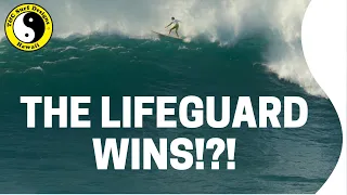 LIFEGUARD ON LUNCH BREAK WINS BIG WAVE SURF CONTEST!?