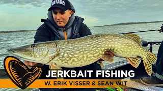 Jerkbait fishing with Erik Visser & Sean Wit - Early spring fishing for Pike in the shallows