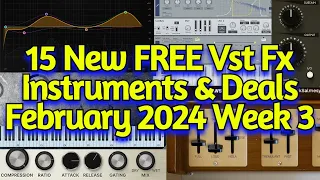 15 Best New FREE VST Plugins, Vst Instruments, Sample Packs & Best New Deals - FEBRUARY 2024 Week 3