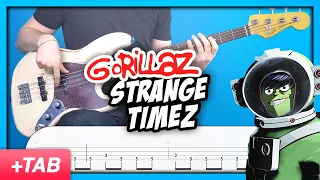 Gorillaz - Strange Timez | Bass Cover with Play Along Tabs