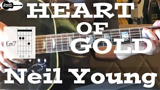 Heart of Gold Eazy Guitar Lesson  Neil Young Tab