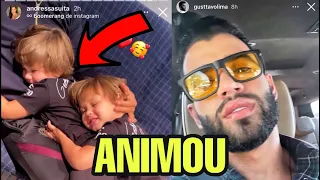 ANIMOU OS FÃS! Andressa Suíta MOSTRA Gusttavo Lima com os FILHOS !!!