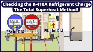 R-410A Refrigerant Charge Measurement Examples on Air Conditioners! Total Superheat Method Practice!