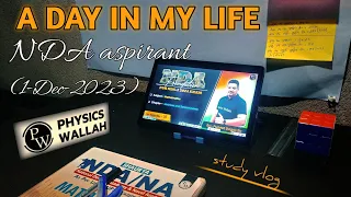 A DAY IN MY LIFE ( NDA ASPIRANT ) @DefenceWallahPW | study vlog | #nda  #upsc #viral #pw
