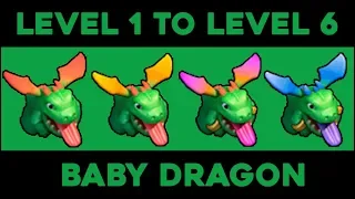 [Level 1 to Level 6] Baby Dragon all levels comparison  | All Levels Showcase | Clash of Clans