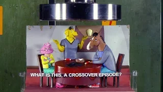 Crushing the BoJack Crossover Episode Meme With Hydraulic Press