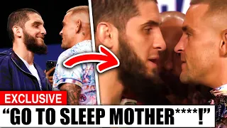 "GO TO SLEEP M*****!" - Poirier and Makhachev almost COME TO BLOWS at UFC 302 face-off!