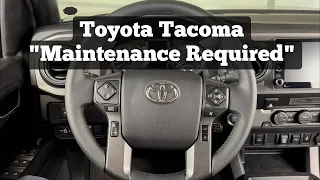 How To Clear Maintenance Required Light On 2016 - 2023 Toyota Tacoma - Reset Oil Change Required