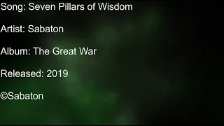 Seven pillars of wisdom - Sabaton [Cover]