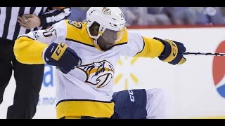 Nashville Predators P K  Subban scores from center ice