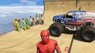 GTA 5 SPIDERMAN Ragdolls Jumps/Fails #2 (Euphoria physics | Funny Moments)