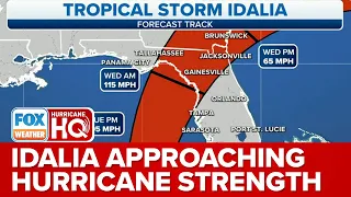 Tropical Storm Idalia Approaching Hurricane Strength As It Continues Trek Toward Florida