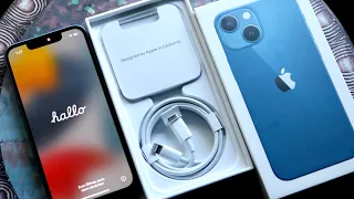 iPhone 13 Mini Unboxing! (Blue)