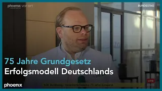 bundestagsgepräch mit Helge Lindh und Marco Wanderwitz zu "75 Jahre Grundgesetz" am 16.05.24