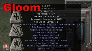 Diablo II Resurrected Rune Words - Gloom (Fal Um Pul)