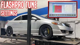 Hondata Flashpro Tune Settings - 8th Gen Civic Si