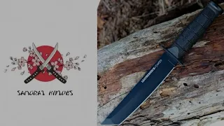 JUAL PISAU TACTICAL EDC, Cold Steel LEATHERNECK TANTO BLACK Knife | Review Samurai Knives