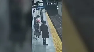 Video shows subway push that left woman at track level