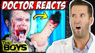 ER Doctor REACTS to The Boys Craziest Medical Scenes