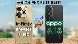 Infinix SMART 8 HD vs Oppo A18 : Which Phone is Best❓🤔