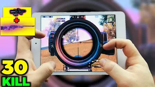 30 KILLS 🔥| iPad Mini 5 PUBG HANDCAM | 4 Finger + Full GYRO | Pubg Mobile Gameplay