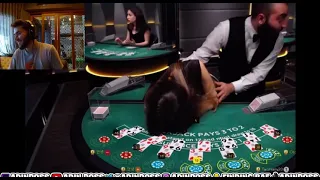 DEALER ON BLACKJACK PASSES OUT