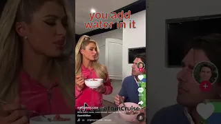 Fake Tom Cruise eating cereal with the Real Paris Hilton! #viral #comedy #parishilton