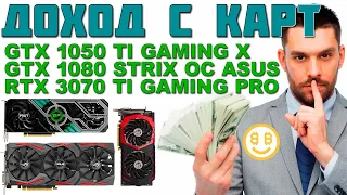 RTX 3070TI, GTX 1080, GTX 1050TI В МАЙНИНГЕ СЕГОДНЯ