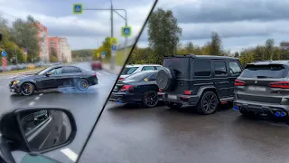 E63s AMG drifts on the streets & battle G63 vs GLE 63s!